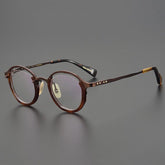 Luther Round Classic Titanium Glasses Frame Round Frames Southood Brown